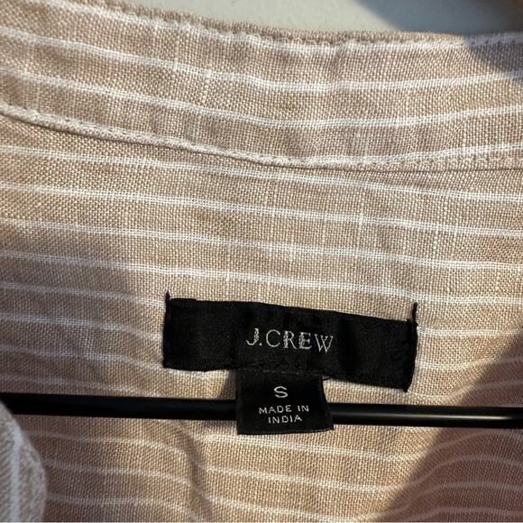 J. Crew Tan Pink Embroidered Linen Tunic Top Small - Picture 15 of 15